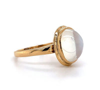 10k Yellow Gold Genuine Natural Moonstone Ring Pool of Light Jewelry (#J5286)