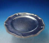 Gadroon by Unknown English/Irish Sterling Silver Charger Plate w/ Crest (#5717)