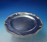 Gadroon by Unknown English/Irish Sterling Silver Charger Plate w/ Crest (#5717)