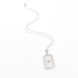 14k Gold Filigree Genuine Natural Rock Crystal Diamond Pendant w/ Chain (#J6500)