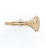 10k Yellow Gold Child's Baby Signet Ring "KFE" Monogram Size 3 Jewelry (#J5837)