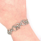 Vintage Sterling Saddled Horse Bracelet (#J5482)