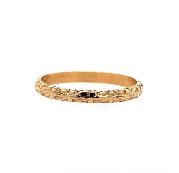 10k Yellow Gold Baby Ring w/ Bow Design Tiny (Size Less Than 0) Jewelry (#J5725)