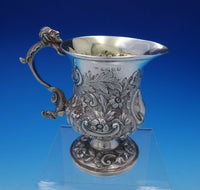 English Georgian Sterling Silver Creamer Pitcher Figural w/ Man Dolphin (#3696)