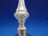 Judaica by Unknown Sterling Silver Hanukkah Menorah 9 lights Ornate Footed #7083