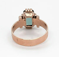 10k Rose Gold Victorian Ring 1.56ct Green Genuine Natural Tourmaline (#J4834)