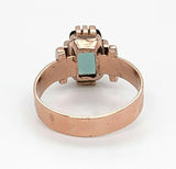 10k Rose Gold Victorian Ring 1.56ct Green Genuine Natural Tourmaline (#J4834)