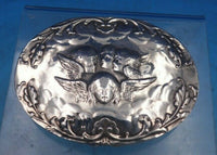William Comyns English Sterling Silver Box with Cherubs Angels London 1902 #6623