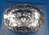 William Comyns English Sterling Silver Box with Cherubs Angels London 1902 #6623