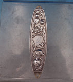 Tiffany and Co Silverplate Mezuzah w/Harvest Designs in Fitted Box  (#7395)