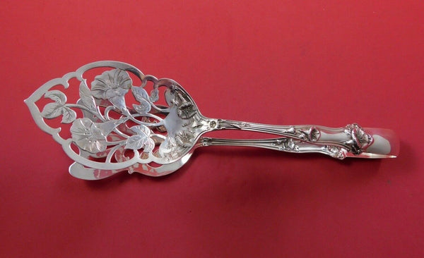 Morning Glory by Alvin Sterling Silver Asparagus Tong Pierced w/ Morning Glories