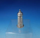English Sterling Silver Pepper Shaker Bright-Cut 3 3/4" Tall x 1 5/8" (#5210)