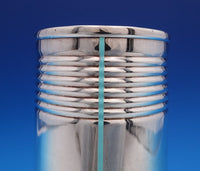TIffany and Co Sterling Silver Pencil Holder or Cup Blue Enamel Stripes GW #7597