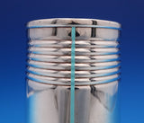 TIffany and Co Sterling Silver Pencil Holder or Cup Blue Enamel Stripes GW #7597