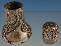 Repousse by Unknown Sterling Silver Salt Shaker #350 3" Tall (#2838) Vintage