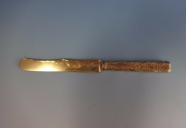 Lap Over Edge Acid Etched by Tiffany & Co. Sterling Breakfast Knife w/Flowers