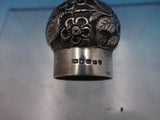 CM English Victorian Sterling Silver Bottle Top Repousse Birmingham 1889 (#6607)