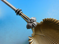 Bird on Nest by Whiting Sterling Silver Berry Spoon Gold Washed Fluted 10 1/4"