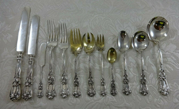 Iris & New Art by Durgin Sterling Silver Flatware Set Service Nouveau 177 Pieces