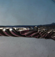 English Victorian Sterling Silver Glove Button Hook w/ Garnet Eyes (#6321)