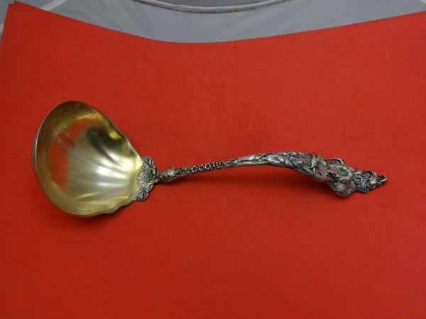 Les Six Fleurs by Reed & Barton Sterling Silver Soup Ladle Goldwashed 11 1/2"