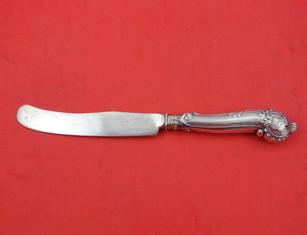 Otto Schneider German .800 Silver Regular Knife Applied Stag Crest 8 5/8"