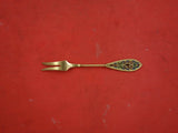 Norwegian Sterling Silver Lemon Fork vermeil plique a jour enamel 4 1/8"