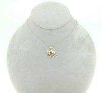 14k Yellow Gold Heart 2.39ct Genuine Natural Morganite Pendant (#J768)