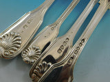 Fiddle Thread & Shell by Various English Makers Sterling Silver Flatware Set Old