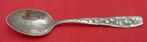 Berry by Whiting Sterling Demitasse Spoon Souvenir Hot Springs, Ark 3 7/8"