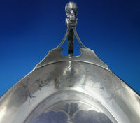 Bust by Gorham Silverplate Centerpiece Oval Bright-Cut Lion Feet #0250 (#5358)