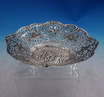 German .800 Silver Fruit Bowl Oval Scenic Panel Winged Cherubs Landscape (#4002)