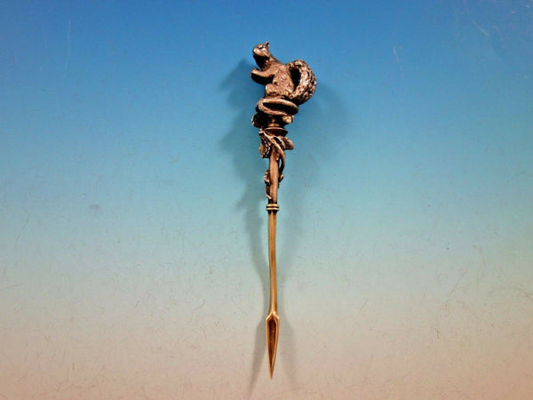 Squirrel by Tiffany Sterling Silver Nut Pick Large w/ Applied Branches 4 3/4"