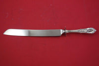 Rose Point by Wallace Sterling Silver Wedding Cake Knife HH WS w/ guard 12"