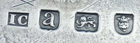 Joseph Cradduck English Sterling Silver Salver Tray Footed Swags Beads (#3041)