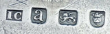 Joseph Cradduck English Sterling Silver Salver Tray Footed Swags Beads (#3041)