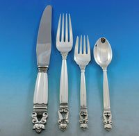 Acorn by Georg Jensen Sterling Silver Flatware Set for 8 Service Dinner 90 Pcs