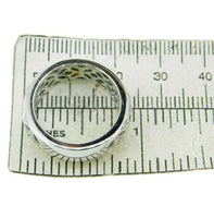 Wide 14k White Gold Genuine Natural Diamond Pierced Band 1/2cts (#J3738)