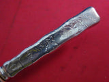 Lap Over Edge Acid Etched by Tiffany Sterling Silver Dinner Knife Tomatoes Mono