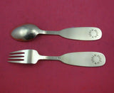 Christmas by A. Michelsen Sterling Silver Fork and Spoon Set 2pc 1953 Angels