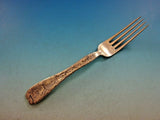 Lap Over Edge Acid Etched by Tiffany Sterling Silver Regular Fork w/ Pomegranate