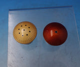 Mushroom by Ela Danish Sterling Silver Enamel Salt Pepper Shaker Set 2pc (#7234)