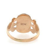 10k Yellow Gold Baby Signet Ring "AEJ" Monogram Infant Child's Jewelry (#J5834)