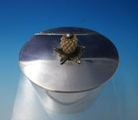 HE Sterling Silver Tea Caddy with Hinged Lid and Pineapple Finial (#4995)