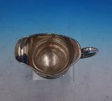 Coin Silver Creamer / Milk Pitcher on Pedestal Base w/ Faux Woven Design (#3995)