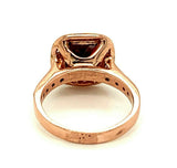 14k Rose Gold 2.46 Carat Genuine Natural Garnet and Diamond Ring (#J4794)