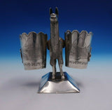 Peruvian .925 Silver Toothpick Holder with Lamas and Etched Volcanos (#4737)