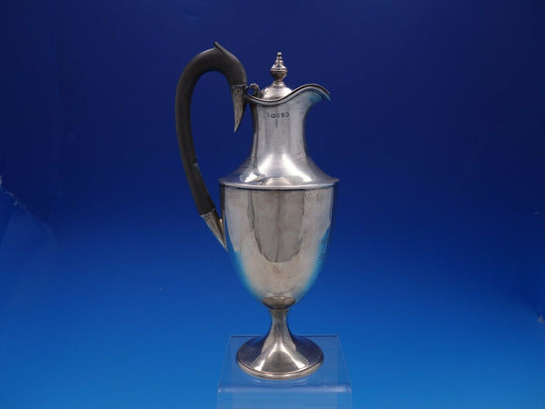 Victorian English Weighted Sterling Silver Wine Ewer with Wood Handle (#4300)
