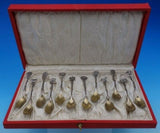Floral by Tiffany and Co Sterling Silver Demitasse Spoon 12pc Set in Box GW 4"
