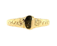 14k Gold Baby Signet Ring Blank Fancy Infant Children's Jewelry (#J5964)